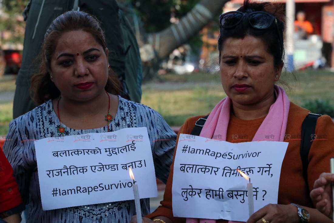 माइतीघरमा बलात्कारविरुद्ध श्रीमती संघको दीप प्रज्वलन (तस्बिरहरू)